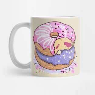 Donut lover dream pink and blueberry doughnut Mug